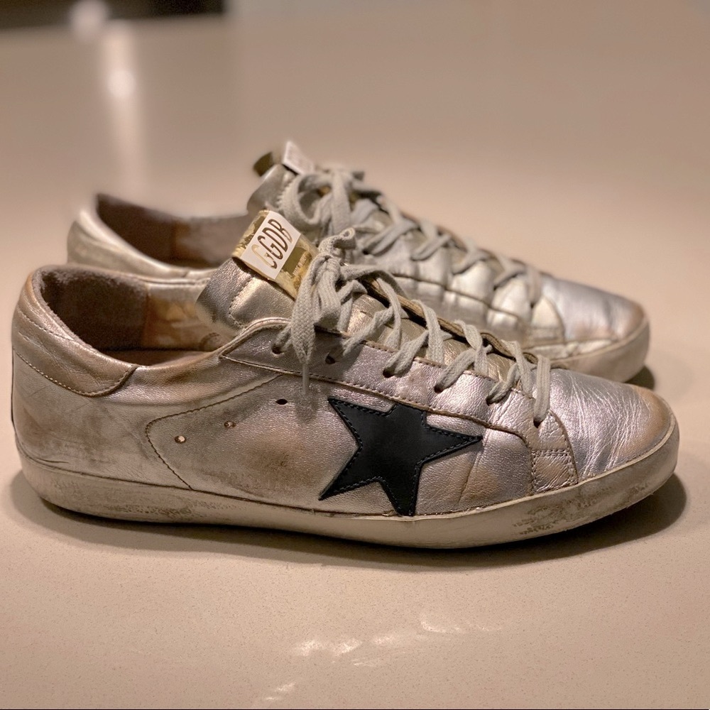 Golden Goose Superstar Sneakers Metallic Size 40
